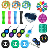 TOP Popits Children Fidget Toys Fidget Toys Set 30 Pack Sensory Toys Set Toys For Reducing The Stress And Anxiet simple dimple