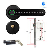 TTLock or Tuya APP Smart Remote Control Fingerprint Biometrics Lock Support Password Number Code Key
