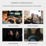 Professional Recording Sound Card DSP Reverb AD Converter 48v Computer Mobile Phone K Singing Card Q16
