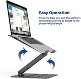 Ergonomic Laptop Stand for Desk Adjustable Height for MacBook Aluminum Multifunction Tablet Stand