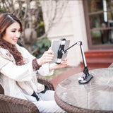 Universal Tablet Car Holder Aluminum Alloy Arm Ergonomic 360 Degree Rotatable Double Sucker Lazy People Stand for iPad iPhone