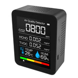 Portable Air Quality Detector Digital Temperature Humidity Sensor Tester CO2 Carbon Dioxide TVOC Formaldehyde HCHO Detector New