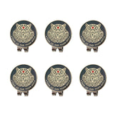 6 Pcs/Set Golf Ball Marker Hat Clip Magnetic Golf Hat Clip Removable Metal Golf Cap Clips Mark Ball Position Golf Accessories