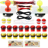 2 players joysticks kit with LED Arcade joystick 5V led buttons USB code control board for game console