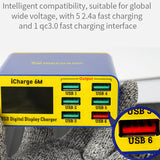 MECHANIC 6 Ports USB Quick Charge 3.0 Digital Display Fast Charging Device for iPhone Andorid iPad Tablet Fast Charger