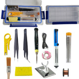 USB soldering iron kit portable 5V 8W YUSB mini welder set with plastic case including tweezers desoldering pump solder wire