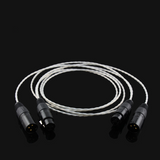 Pair Pure Copper Silver-plated XLR Balance HiFi Audio Cable for Amplifier CD Player