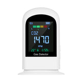 Indoor Air Quality Monitor Carbon Dioxide Detector Bulit-in 1500mAh Rechargeable Battery with CO2 Temperature Relative Humidity