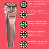 4 In1 RF EMS Face Lifting Beauty Tool LED Photon Therapy Micro Current Wrinkle Removal Instrument Ultrasonic Ion Import Device