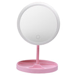 USB Charging Three Variable LED Light Color Hair Desktop Makeup Mirror Folded Belt Is Lamp Table
