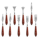 9 pieces/set of stainless steel palette knife oil painting texture knife acrylic paint paint color mixing professional art tools