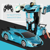 38 cm RC Car 2.4Ghz Induction Transformation Robot 1:12 Deformation Electric Remote-controlled Sports Cars Toy for Children A03