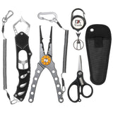 Multifunctional Fishing Pliers Combo Kit with Scissor Fish Gripper Zinger Retractor Fishing Tackle Fishing goods