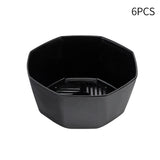 6pcs Modern Indoor Plants Balcony Gifts Flower Pot Bonsai Tabletop Round Garden Thickened Nordic Style Office With Drainage Hole