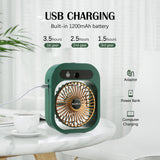Mini Portable Air Conditioning Fan Humidifier Ventilator Air Cooler Conditioner for Home Room Electric USB Rechargeable Mist Fan
