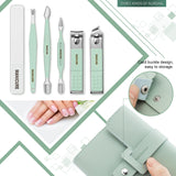 16pcs Manicure Tool Kit Portable Nail Clippers Set with Ear Spoon  Nail File Trimmer Eyebrow Scissors Dead Skin Removal Tool