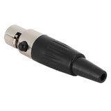 1 Pair Pure Copper Casing Pins 3 Core MINI XLR Connector DIY Audio Cable Welding Plug for wires up to 3.2mm in diameter