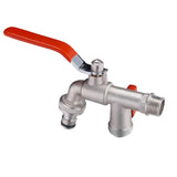 Watering Sealing Adapter Household Brass Double Outlet Tap 90 Degree Accessories Connection Hose Nozzle For Garden Irrigation