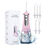 5 Modes Oral Irrigator USB Rechargeable Water Floss Portable Dental Water Flosser Jet 350ml Irrigator Dental Teeth Cleaner+5 Jet