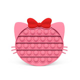 Kawaii Fidget Toys Newest Bow Pink Cat Push Bubble Autism Special Needs Anti Stress Relief Toys Gift Toys Kids