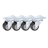 4 PCS Furniture Casters Wheels Soft Rubber Caster Silver Roller Wheel For Platform Trolley Chair Household Accessori E11971