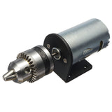 Dc 12-36V Lathe Press 555 Motor With Miniature Hand Drill Chuck And Mounting Bracket Dc Motor