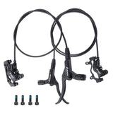 ZOOM MTB Oil Brake Front Rear Calipers Left Right Brake Levers Kit for 22.2mm Mountain Bikes Handlebars Bicycle Brake Cable