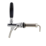 Standard European Beer Flow Control Faucet with 100mm Shank &amp; 8mm Elbow Tailpiece G5/8" Adjustable Beer Tap Homebrew Kegging Bar