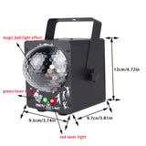 USB RGB Stage Light LED Disco Lights Crystal Magic Ball Lamp With RG Laser Projector DJ Party Holiday Christmas Party Lights