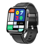 ECG Smart Watch E86 Men IP68 Waterproof 1.7inch Support Blood Oxygen Body Temperature for Android Ios Wristband