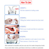 Wholesale 10 Sets False Teeth Smile Veneers Silicone Whitening Fake Tooth Smile Veneer Cosmetic Denture Brace Cover Upper Lower