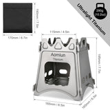 Aomiun Camping Wood Stove Wood Burning Stoves Durable Outdoor Wood Stove for Outdoor Camping Cooking Picnic Travel