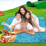 Portable Waterproof Folding Beach Picnic Mat Outdoor Printed Moisture-Proof Camping Sleeping Mat Travel Beach Pad 2X2M