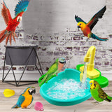 Bird Feeder Automatic Parrot Bathtub Swimming Pool Faucet Parrot Bath Shower Water Dispenser Bird Cage Bathroom Parrot Toys #T2G