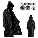 1pc EVA Raincoat Women/Men With Hat Buttons Slicker Poncho Rainwear Outdoor Long Style Hiking Poncho Environmental Rain Jacket
