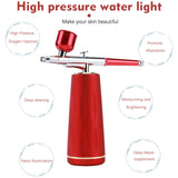 Face Airbrush Water Oxygen Injector Machine Compressor Nano Fog Mist Sprayer Rejuvenation Makeup Cake Nail Art Tattoo Spray Gun