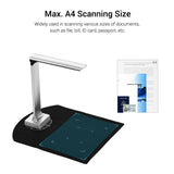 Foldable HD High Speed USB Image Document Camera Scanner 15 Mega-Pixels  A4 Scanning Size with LED Light for Classroom Office