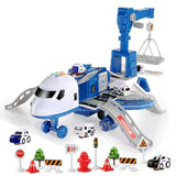 Kids Aircraft Toy Set Children's Ejection Track Early Childhood Inertia Toy Model With Lights And Sounds Airplane Toy