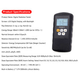 Digital Radiation Tester with Backlight  X γ Hard β Ray Detection Dose Alarm Real-time &amp; 5-minute Average Value Geiger Counter