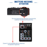 3 Channel Audio Mixer BT Digital Stereo Sound Board Console System DSP Scene Effect Track Record Soundcard OTG Function XLR RCA
