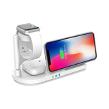 4 in 1  10W  Wireless Charging Station For iPhone 12 /13 Pro Max For Airpods iWatch Series Folding wireless charger desk lamp