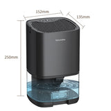 1000ML Portable Dehumidifier Moisture Absorbers Air Dryer Quiet Air Dehumidifier with Colorful LED Night Light for Home Office