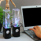 2PCS LED Light Speakers Dancing Water Music Fountain Light For PC Laptop For Phone Portable Desk Stereo Speaker