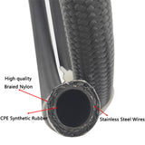 Length 5M AN10  Nylon Braided Fuel Hose Oil Gas Cooler Hose Line Pipe Tube with 10PCS 0/45/90/180 Degree Hose End Fitting Kit