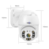 Hiseeu H.265 1080P POE PTZ IP Camera 4X Digital Zoom Two-way Audio 2MP Waterproof Outdoor Security Camera