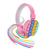2021 New Decompression 5.0 Goston Stereo Headset Creative Silicone Bubble Fidget Toys Luminou Large Simpl Fidget Toy for Kid