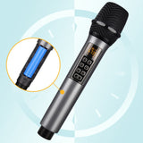 Wireless Microphone, Rechargeable Cordless Microphone Karaoke Wireless Mic Dynamic UHF Handheld with Receiver