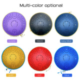 14 inch 15-Tone Carbon Steel Tongue Drum Mini Hand Pan Drums with Drumsticks Percussion Musical Instruments