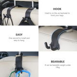 4 Pcs Durable Portabkle Lightweight Storage Hooks Hanging Hooks Back Hook for Vehicle