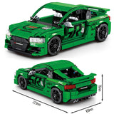 New High-Tech Super Sport Car Audied Porsched 918 Koenigsegged Model Bricks MOC Pull Back Car Building Blocks Toys for Kids Gift